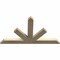 Ekena Millwork Saratoga Rough Sawn Timber Gable Bracket, Douglas Fir, 48"W x 28"H x 2"D x 4"F, 14/12 Pitch GBW048X28X0204SAR00RDF - alternate 3